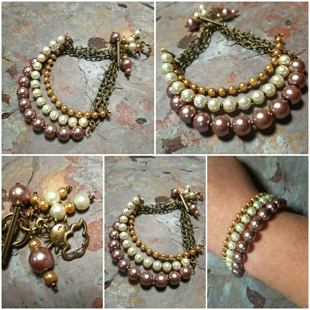 Victorian memory wire bracelet